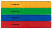 Classmates Shatter Resistant Ruler Assorted 30cm - Pack x 100