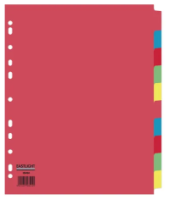 EASTLIGHT Extra Wide 10 Part Europunched Subject Dividers - A4 -