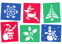 Christmas Stencils - Pack x 6