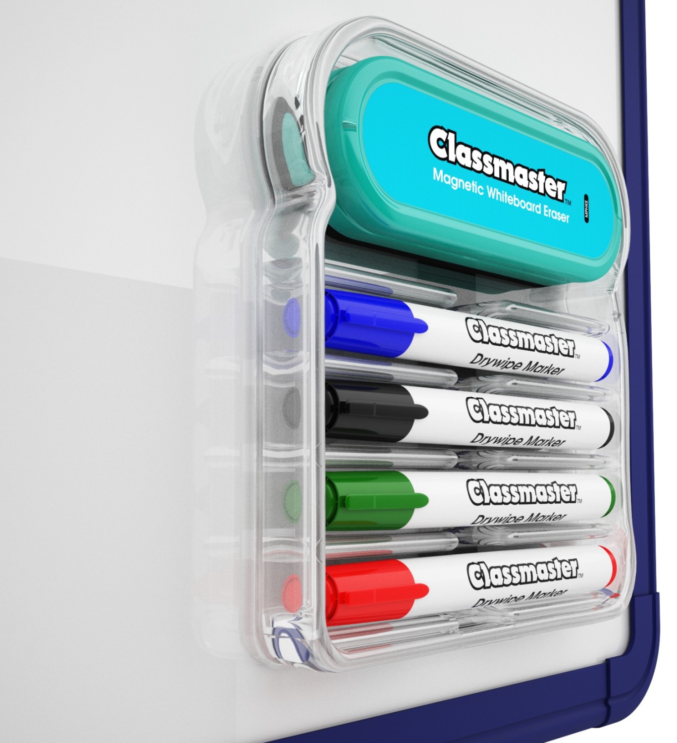 Whiteboard Organiser with Eraser and 4 Pens
