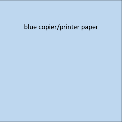 REAM (500 SHEETS) A4 BLUE COLOUR COPY PAPER 80GM