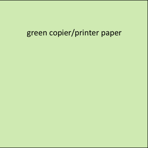 REAM(500 SHEETS) A4 GREEN COLOUR COPY PAPER 80GM