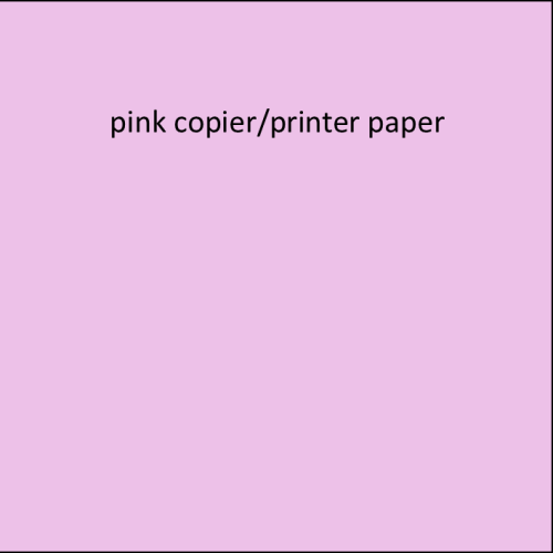 REAM (500 SHEETS) A4 PINK COLOUR COPY PAPER 80GM