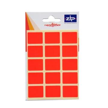 ZIP Hang Pack Labels Fluorescent Red 19x25mm