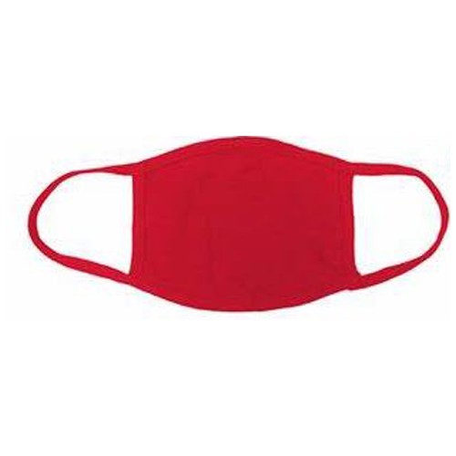 Triple Layer Reusable Cotton Cloth Face Mask. Red Pk 1