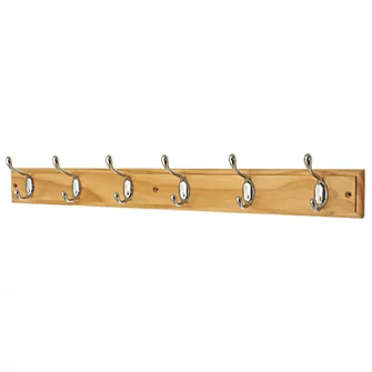 6 Hook Coat Hanger Pine