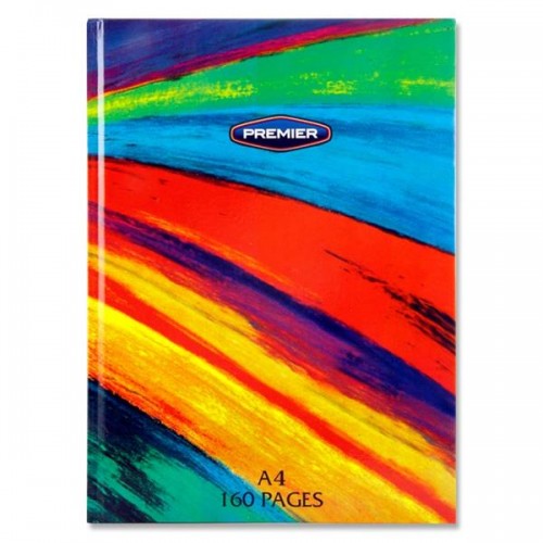 Premier Rainbow A4 160pg Hardcover Notebook