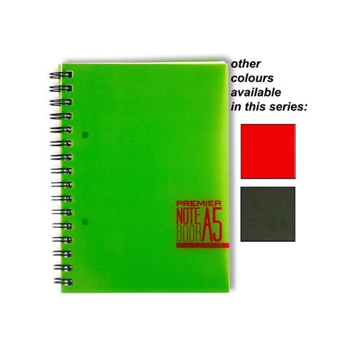 Premier A5 Poly Propylene Spiral Notebook 200 Page