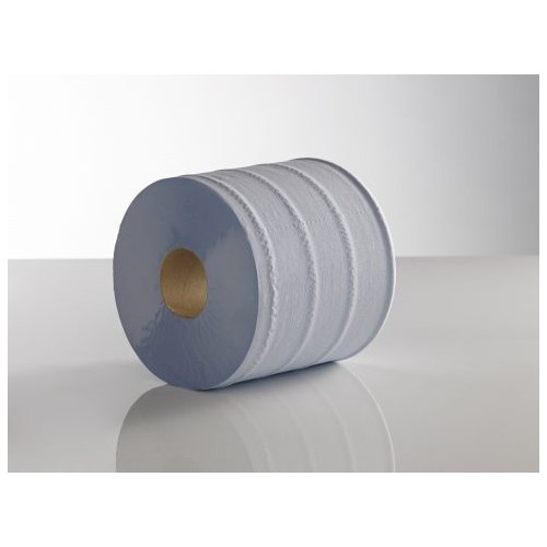 KT Centre Feed Blue 2ply 180mm x 150M Paper Hand Towel Plain Pack 6