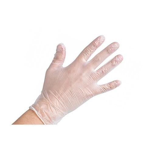 KT Yala Clear Vinyl Powder Free Gloves Medical Grade Medium Pack 100