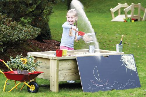 Raised Sandpit with Chalkboard Lid