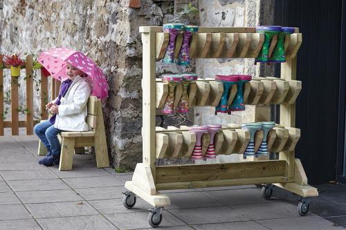 Mobile Double-sided Welly Storage