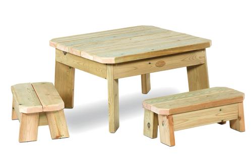 Square Table & Bench Set - Toddler