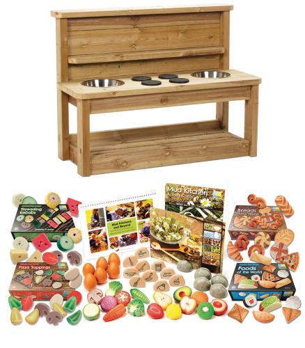 Large Mud Kitchen plus Mud Kitchen Kit PT1143
