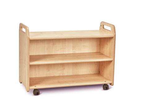 Mobile Shelf Unit with Display & Mirror Back (Empty)