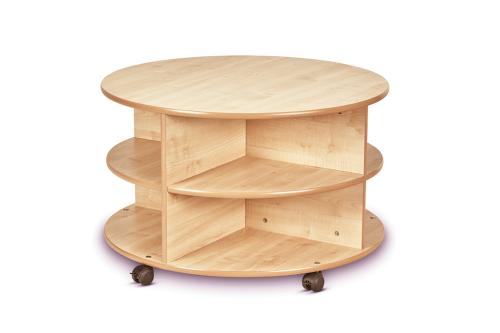 Double Tier Mobile Circular Storage (Empty)