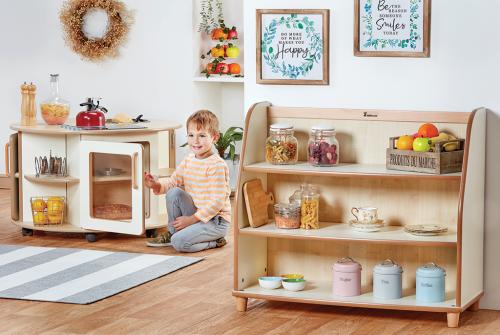 Home from Home Tiered Shelf Unit with Mirror Back