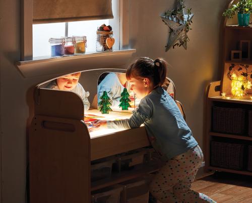 Medium Light Box Trolley plus Mirror Surround