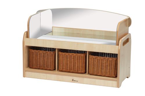 Low Sensory Play Unit with 3 baskets and mirror surround