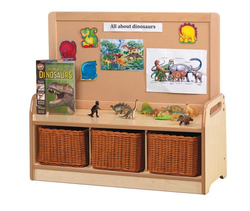 Low Display Storage Unit with 3 Baskets