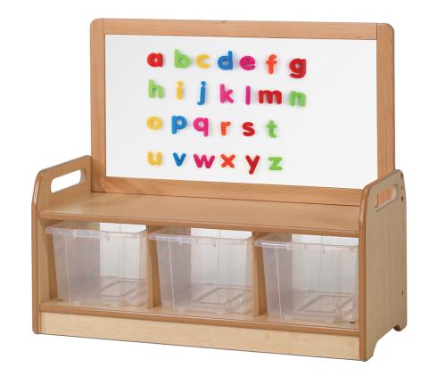 Low Magnetic Storage Unit with 3 Clear Tubs