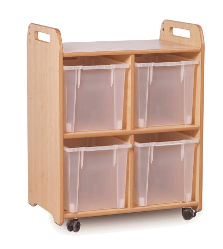 Discovery Shelf Storage with 4 Clear Trays (2 Column) 