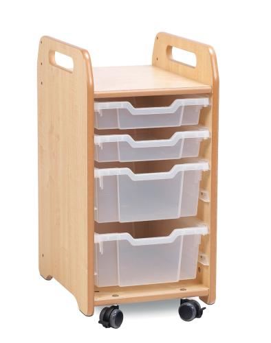 Tray Storage Unit (1 column) with 2 Shallow and 2 Deep Trays