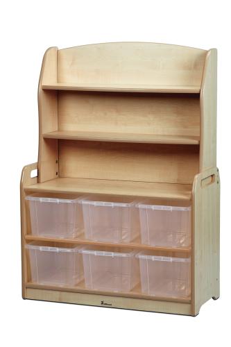 Welsh Dresser Display Storage with 6 clear tubs