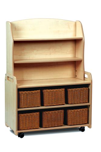 Mobile Welsh Dresser Display Storage with 6 baskets
