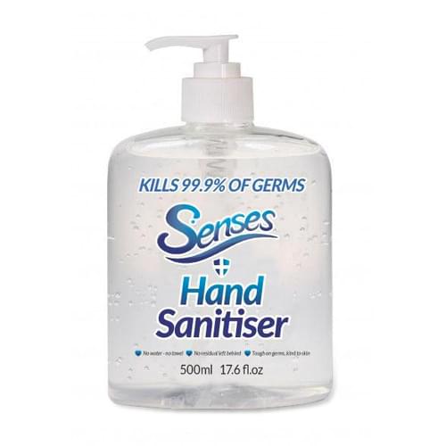Senses Hand Sanitiser 500ml 70% Alcohol *Multiples of 12 only*