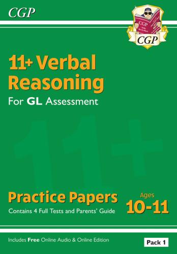 11+ GL Verbal Reasoning Practice Papers: Ages 10-11 - Pack 1 (with Parents' Guide & Online Ed)