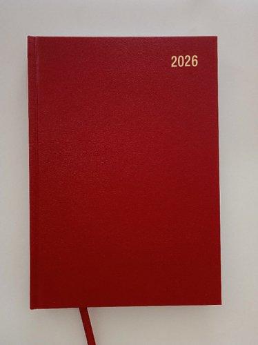 Diary A5 2 Days To A Page 2026 Burgundy