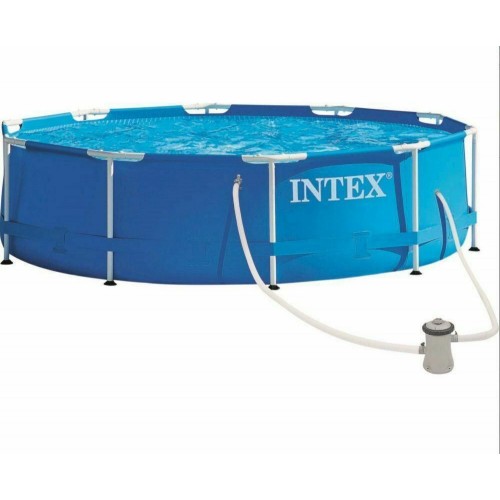 Intex 10ft x 30" Metal Frame Swimming Pool Set
