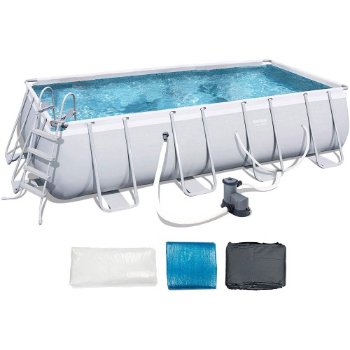 Bestway 18’x9’x48? Power Steel Rectangular Pool Set