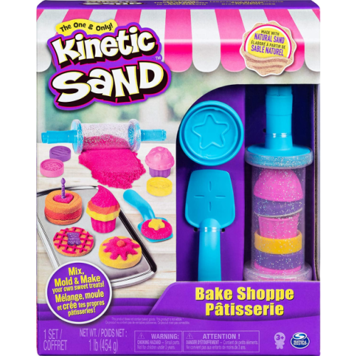 Kinetic Sand, Bake Shoppe Playset with 1lb of Kinetic Sand and 16 Tools and Molds