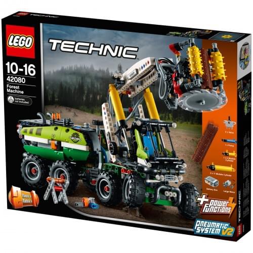 LEGO 42080 Technic Forest Machine Truck, 2 in 1 Tractor with Log Trailer