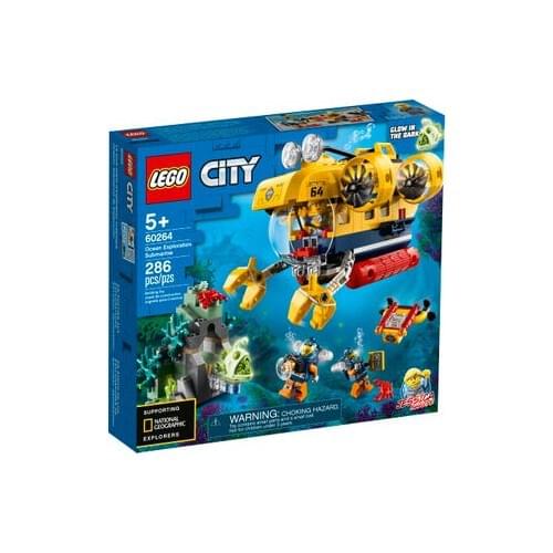 LEGO 60264 City Oceans Exploration Submarine Deep Sea Underwater Set, Diving Adventure Toy for Kids