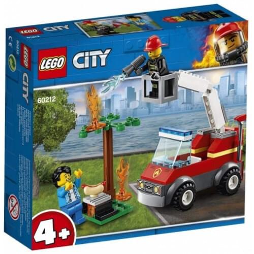 LEGO 60212 4+ City Fire Barbecue Burn Out with Fire Engine Truck Toy,