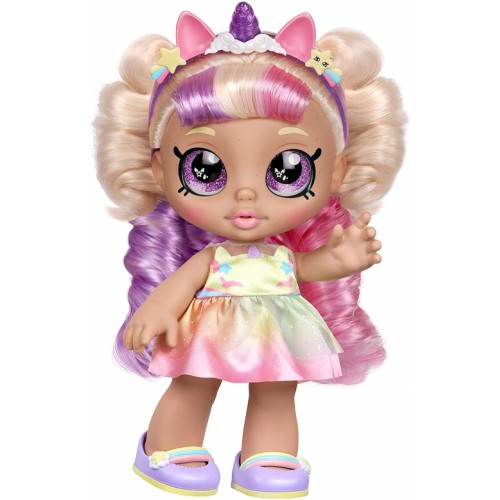 Kindi Kids Toddler Doll - Mystabella Unicorn Dress Up - Includes 2 Outfits and Shopkins Accessories