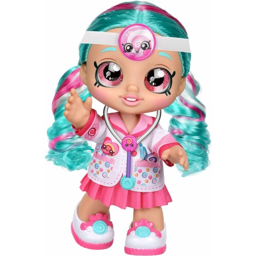 Kindi Kids Toddler Doll - Dr Cindy Pops Dress Up - Includes Stethascope and Shopkins Accessories