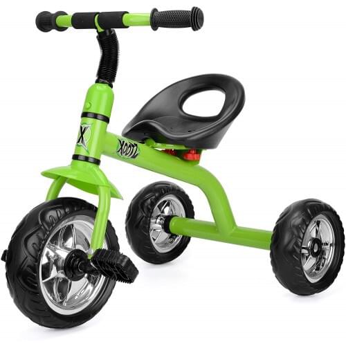 Xootz Tricycle for Kids, Trike Easy Clip and Portable - Green
