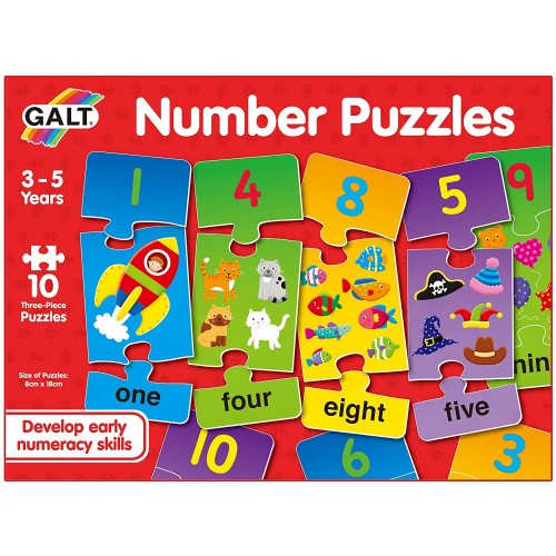 Galt Toys, Number Puzzles, Numbers Jigsaw Puzzle for Kids