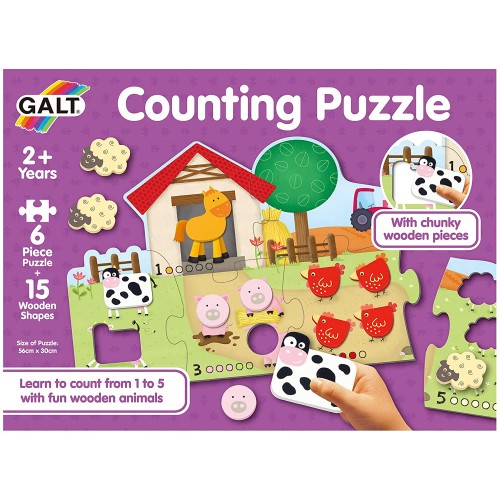Galt Toys, Counting Puzzle, Jigsaw Puzzle for Kids