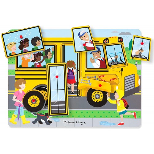 Melissa & Doug The Wheels On The Bus Sound Puzzle (6 Piece)