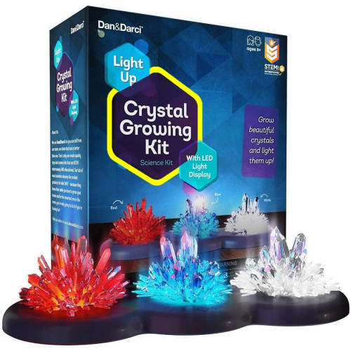 Crystal Growing Kit for Kids + LIGHT-UP Stand - Science Experiments for Kids