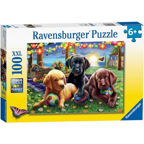 Ravensburger Puppy Picnic 100 Jigsaw Puzzle with Extra Large Pieces
