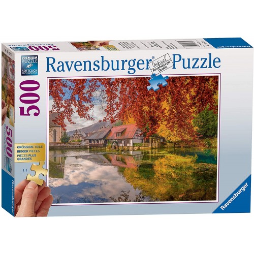 Ravensburger Peaceful Mill 500 Piece Jigsaw Puzzle with extra large pieces