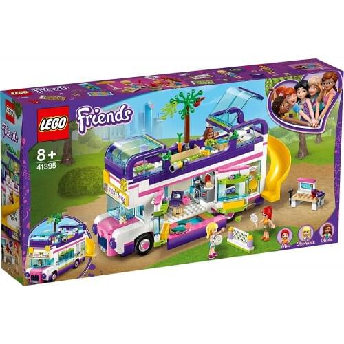 LEGO 41395 Friends Friendship Bus Toy with Swimming Pool and Slide, Summer Holiday Playsets for 8+ Year Old