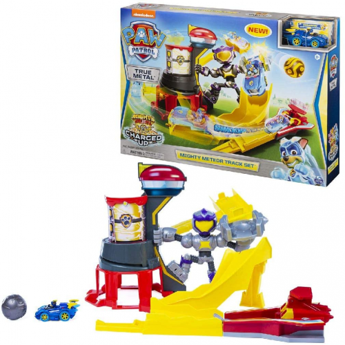 PAW PATROL, True Metal Mighty Meteor Die-Cast Track Set with Exclusive Chase Vehicle