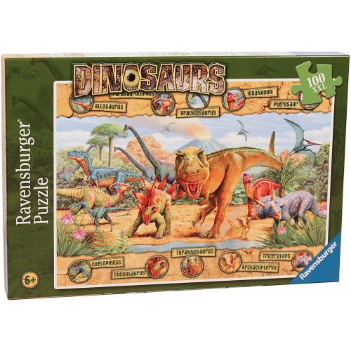 Dinosaurs 100 Jigsaw Puzzle with Extra Large Pieces for Kids